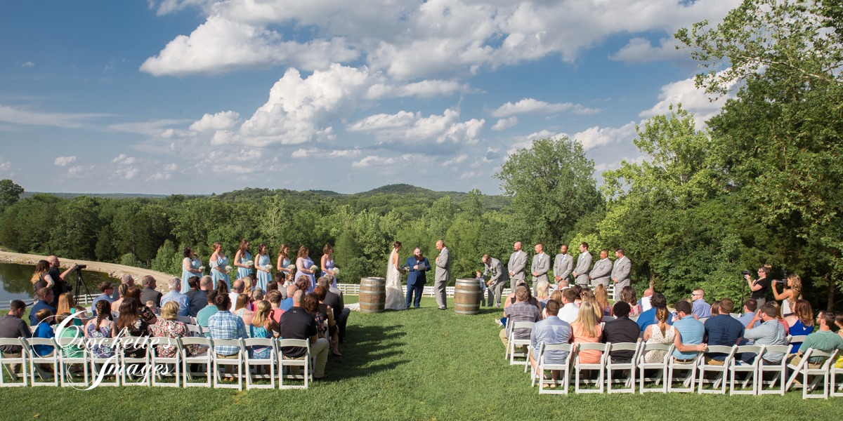 Outdoor Wedding Ceremony at Chaumette Winery in Ste. Gen, MO