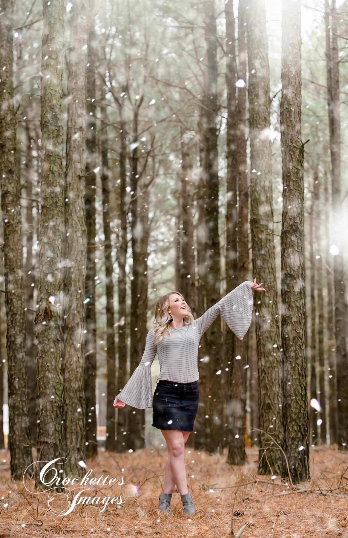 Senior photo in the snow