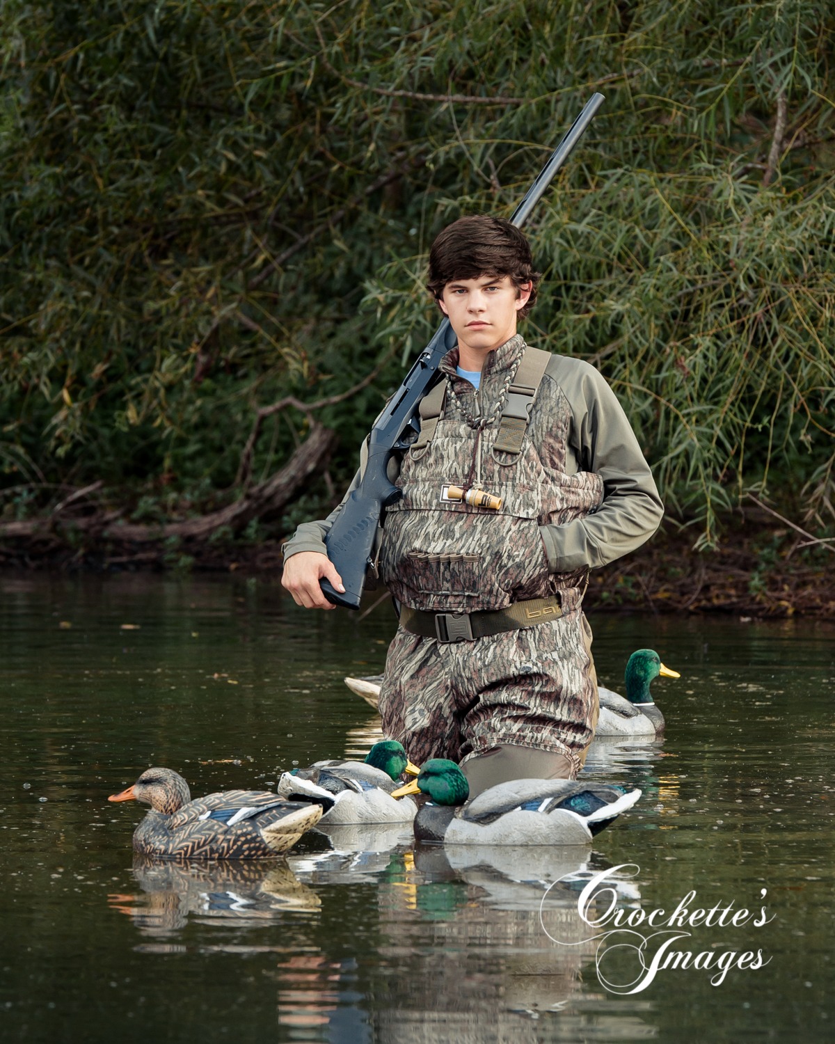 Duck hunting senior photo