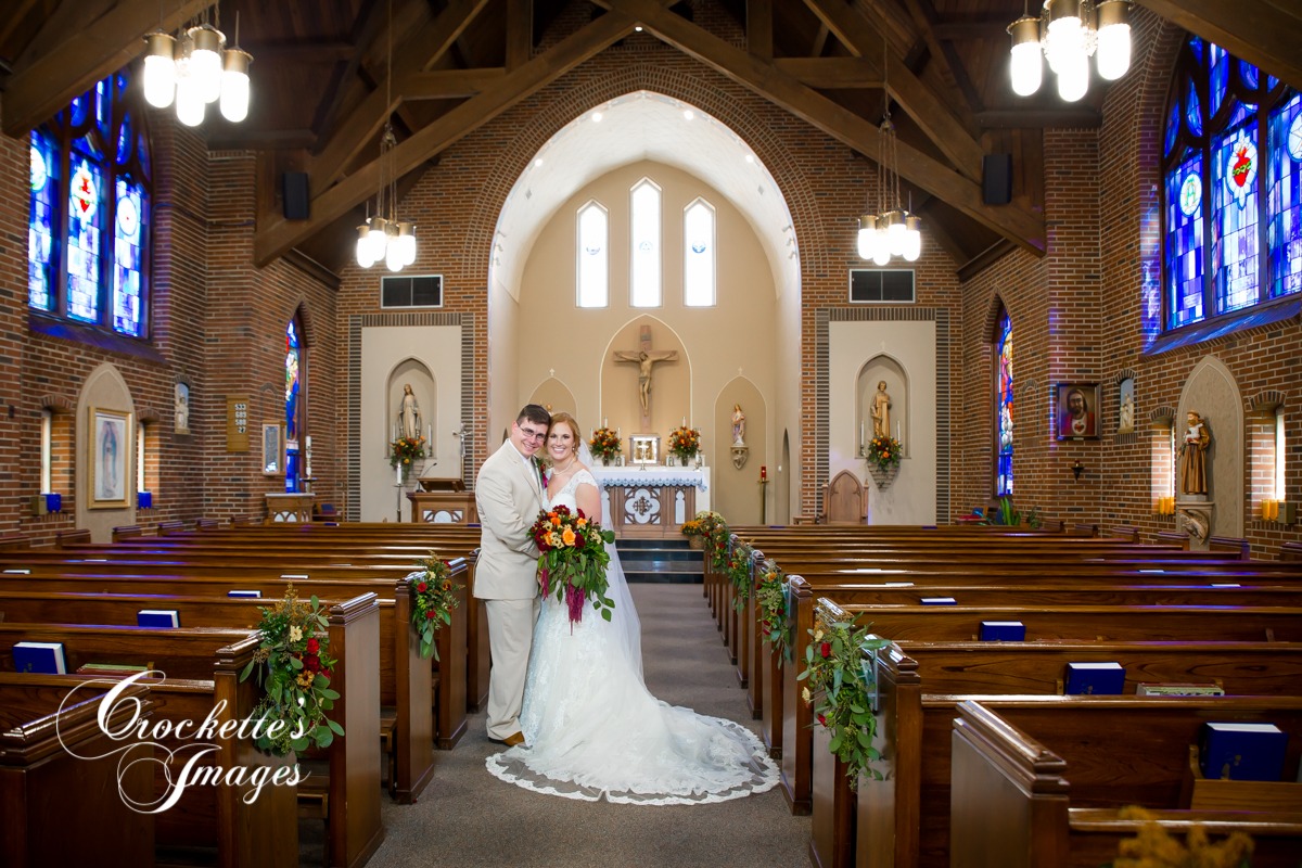 Catholic Wedding Ceremony with happy couple