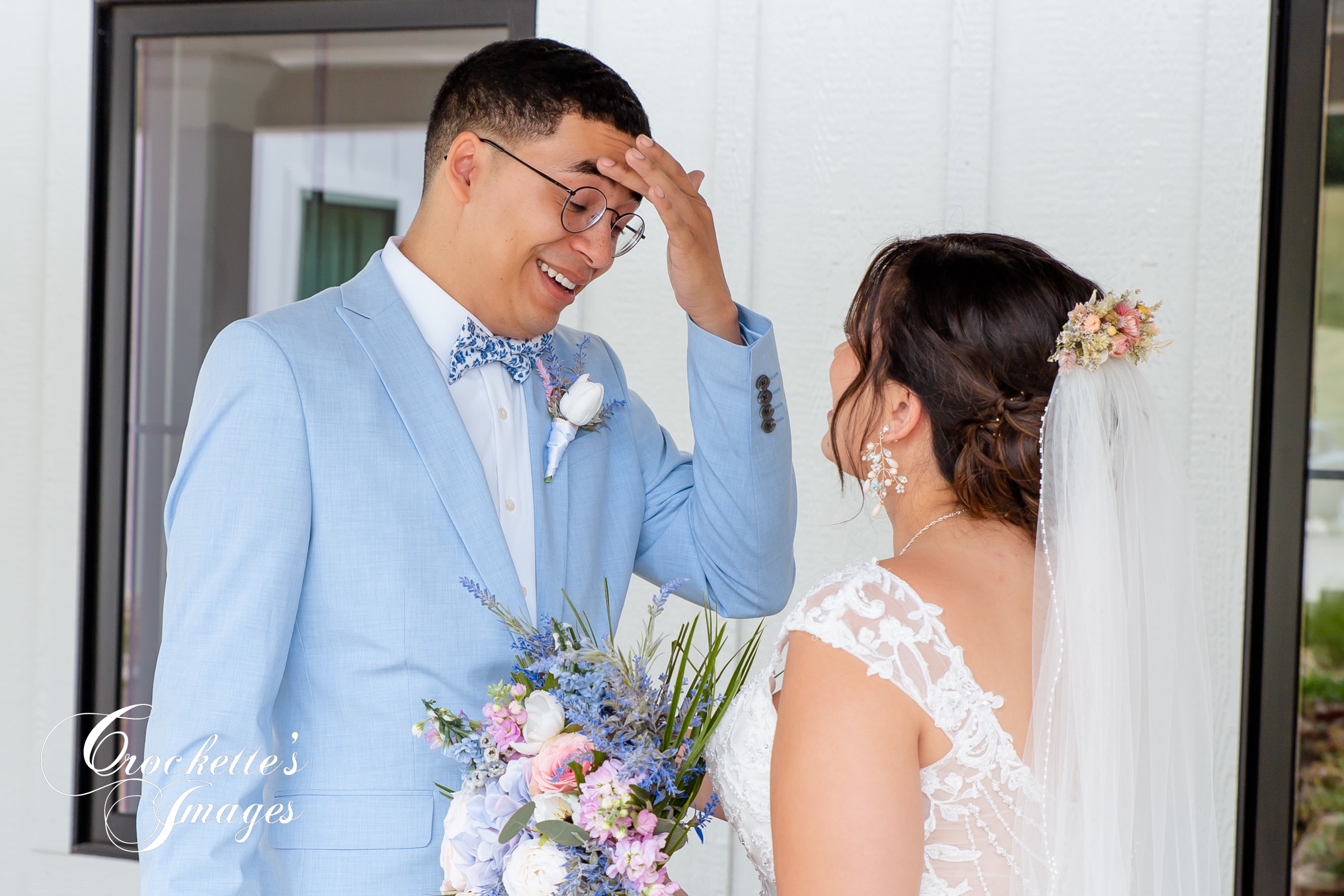 Precious First Look photos, Emotional First Look photos at Knollcrest in Jackson, MO