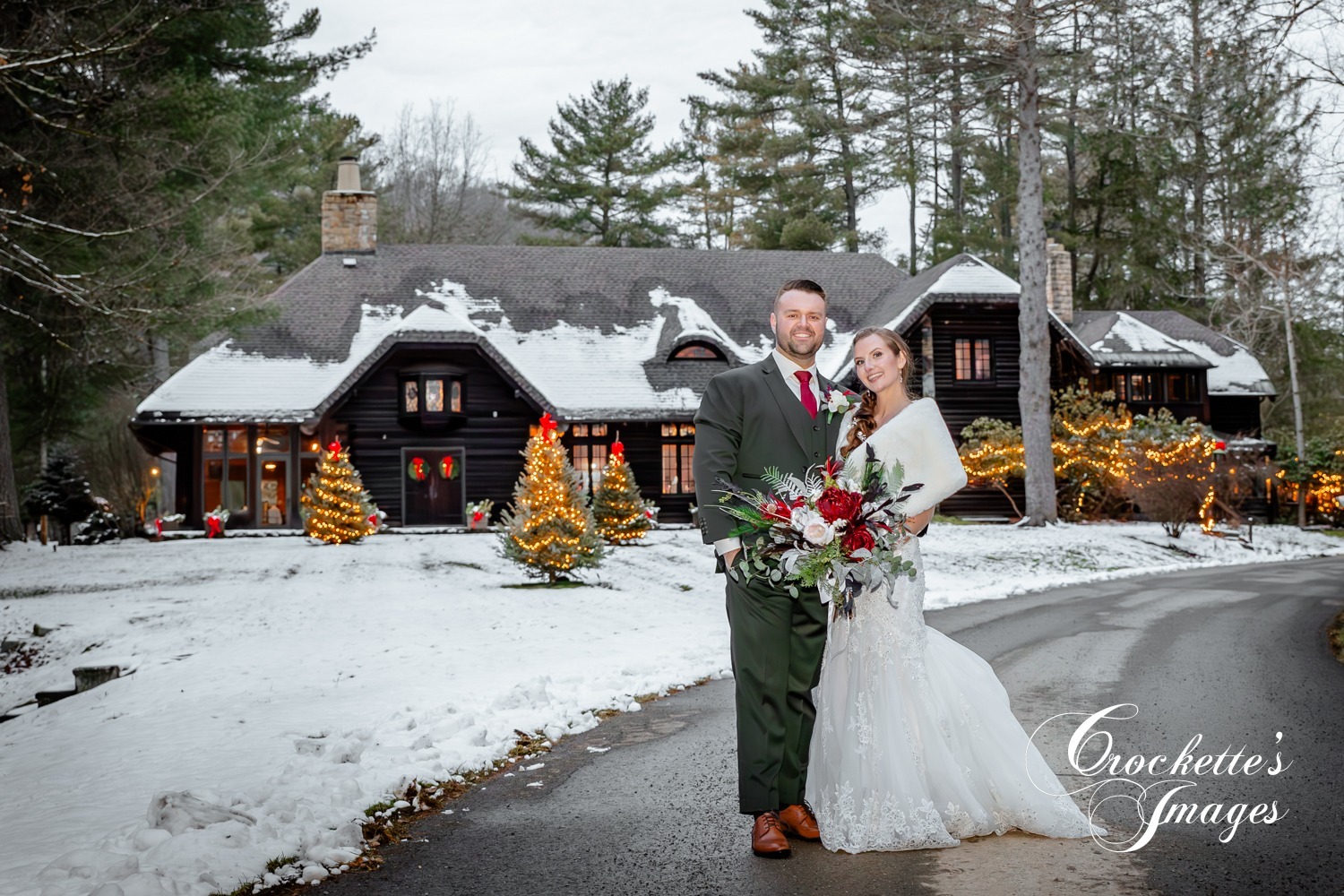 Snow Wedding Photos at The Glendorn in Bradford, MO