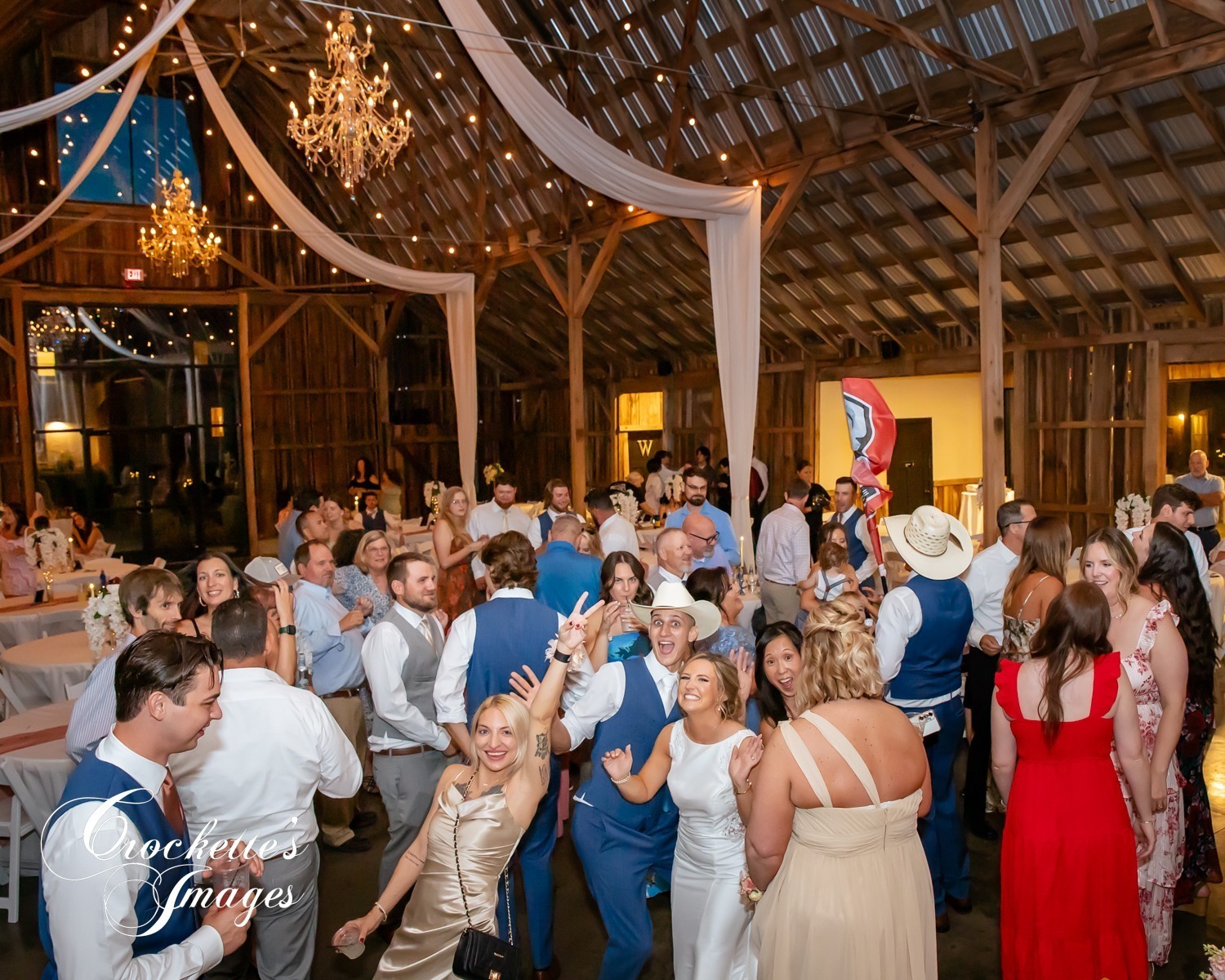 Full Reception Dance Floor at Rusted Rout Farms in Jackson, MO