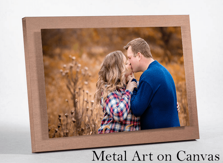 Engagement Photo Example on Metal Art on Canvas from Crockette's Images
