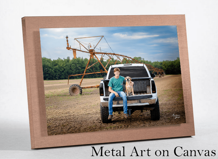 Senior Photo Example on Metal Art on Canvas from Crockette's Images
