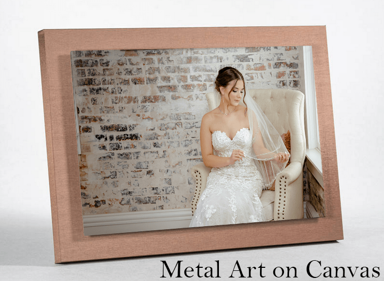 Wedding Photo example on Metal Art on Canvas from Crockette's Images