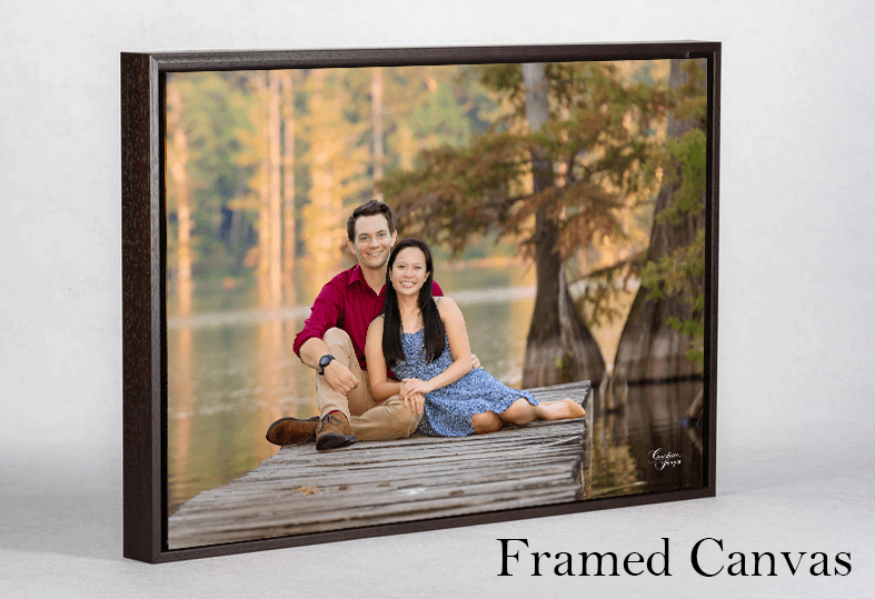 Engagement Photo Example on Framed Canvas from Crockette's Images