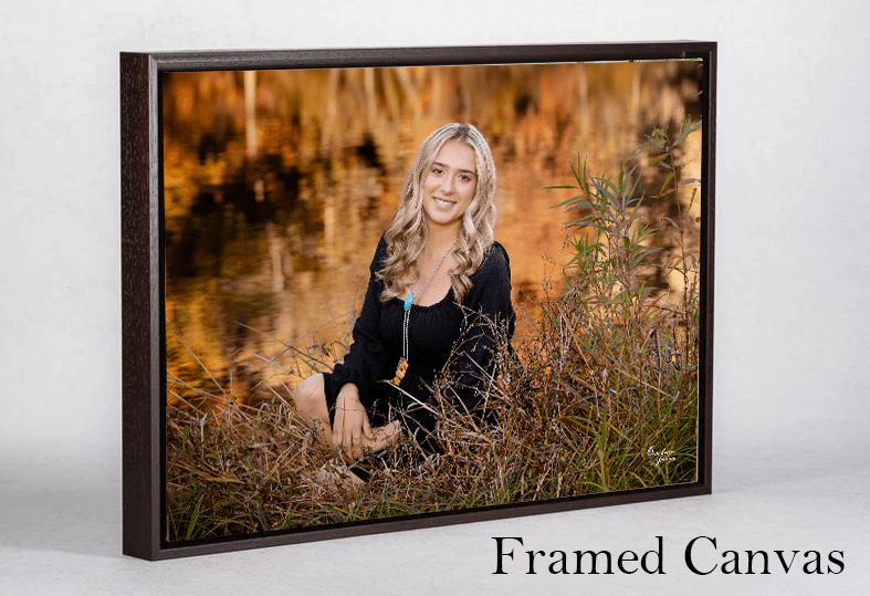 Senior Photo example on Framed Canvas from Crockette's Images