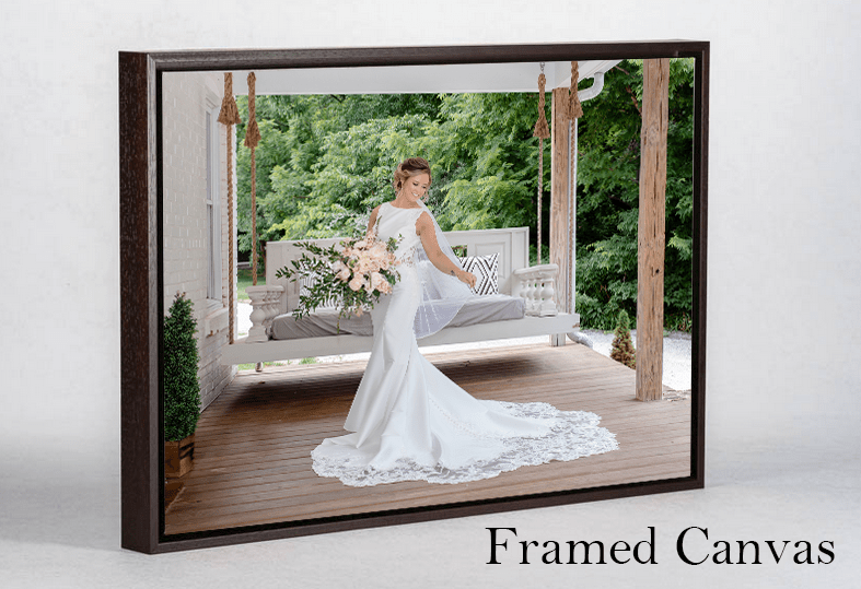 Wedding Photo example on Framed Canvas from Crockette's Images