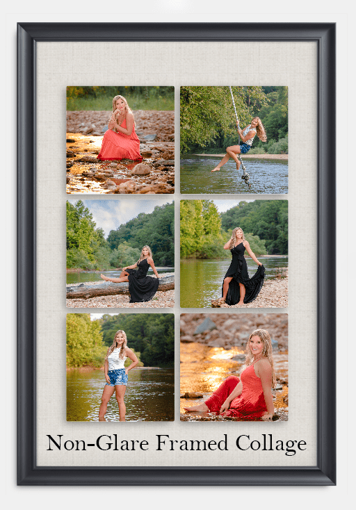 Heirloom Products 3 Senior Photos on Non-GLare Framed Collage from Crockette's Images