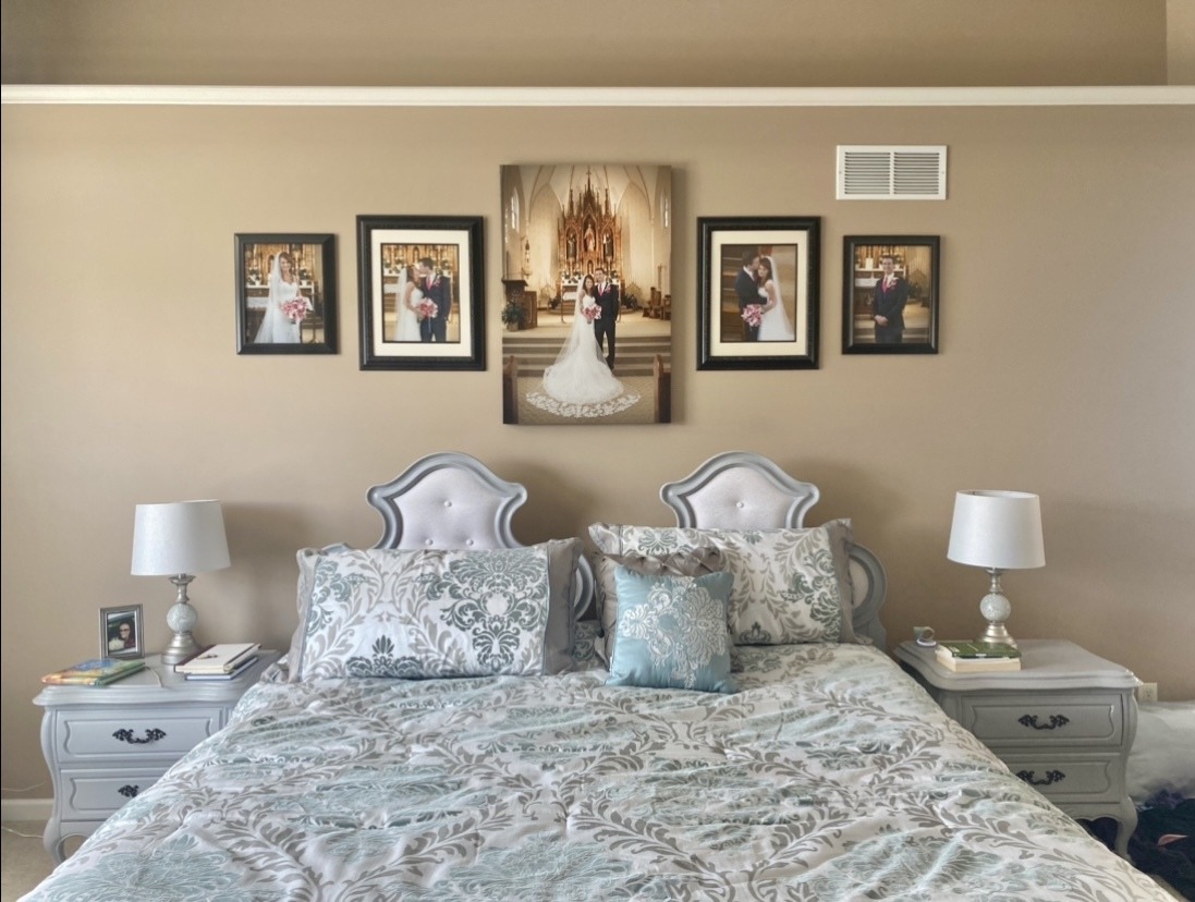 Framed Wedding Photos on the wall from Crockette's Images