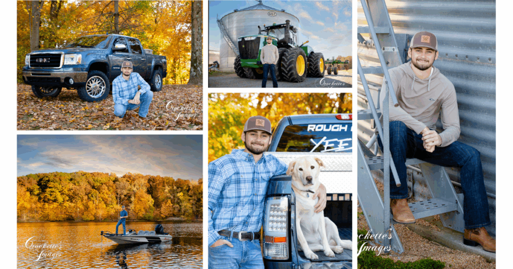 Fall senior boy photo session on the farm.