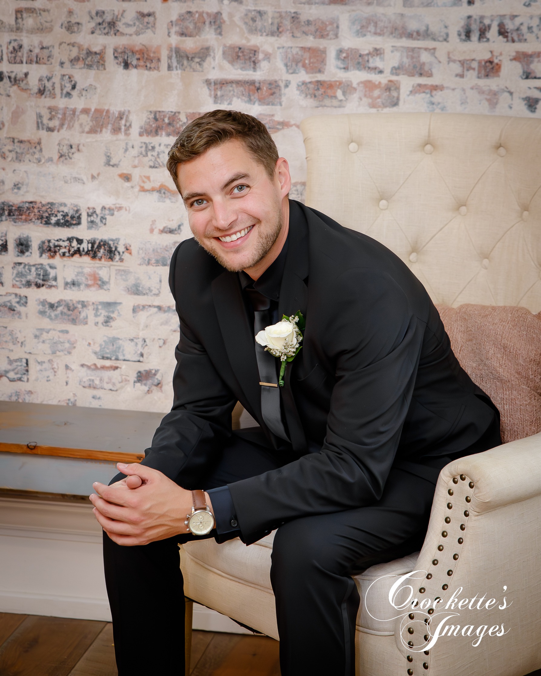 Handsome Groom on his wdding day at Rusted Route