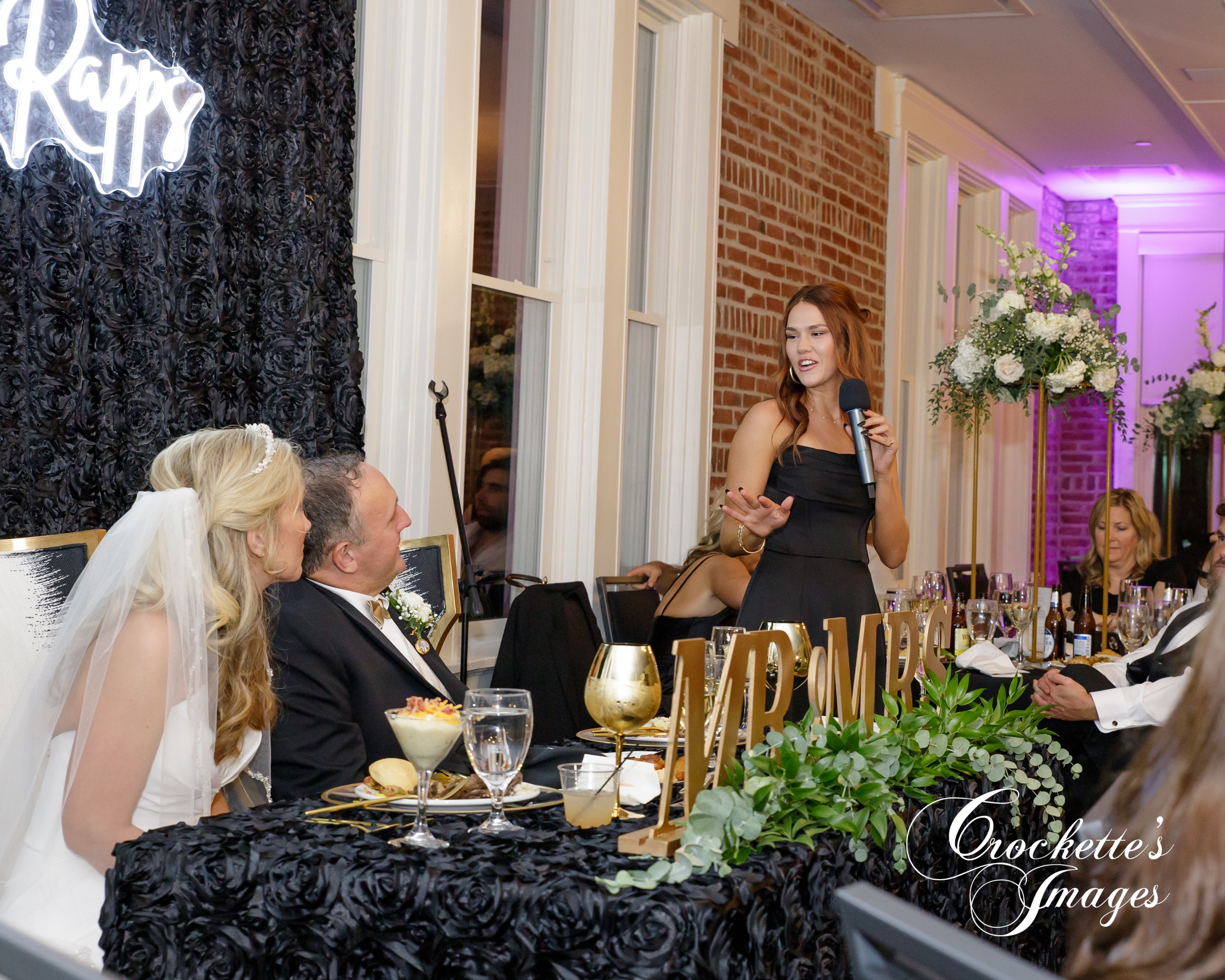 Speeches at a Wedding Reception at The River View Room downtown Cape Girardeau, MO