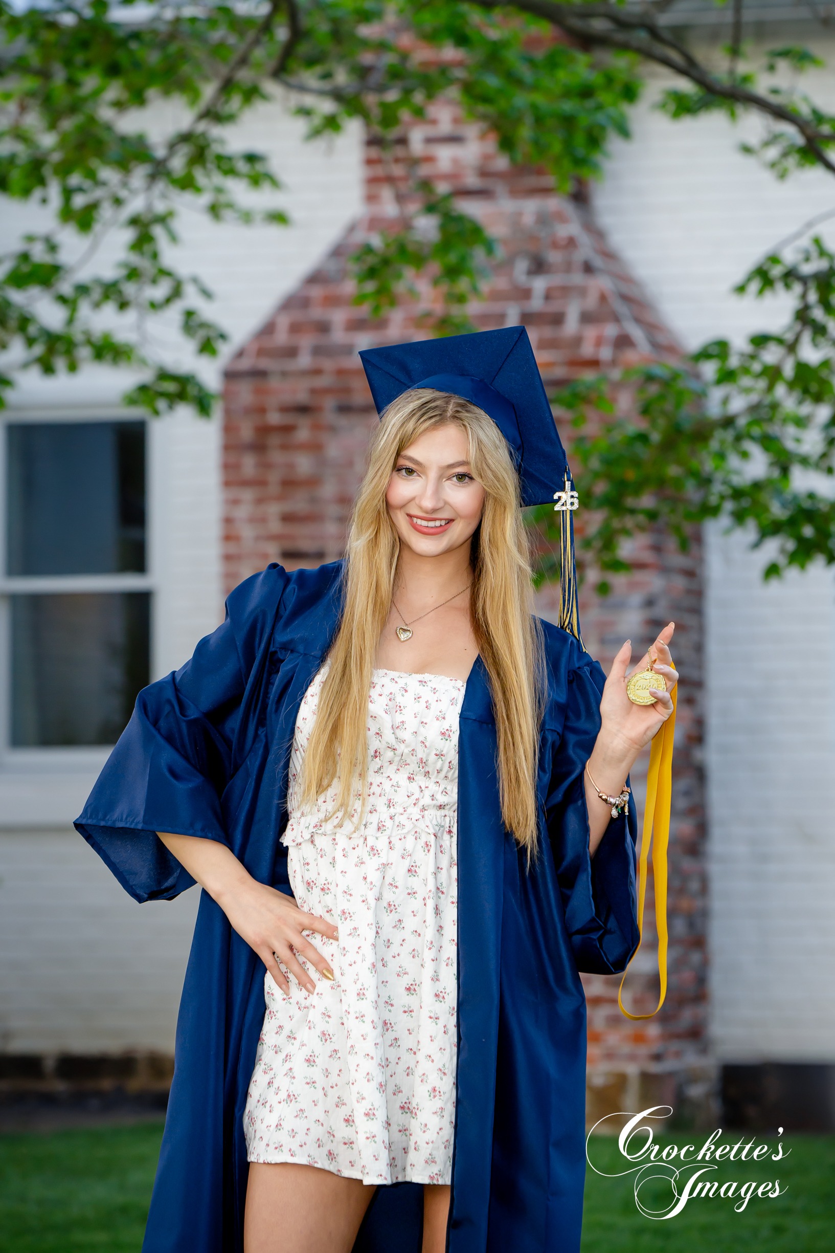 Graduation Cap & Gown Senior Photo with Crockette's Images at Rusted Route