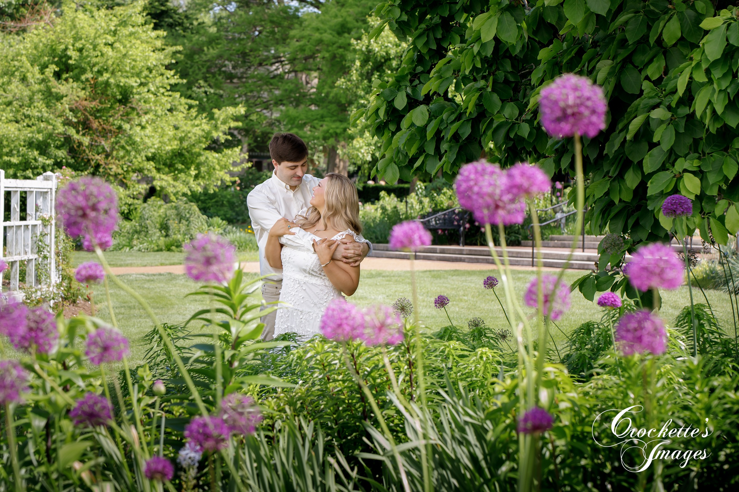 Engagement photo with Crockette's Images at St. Louis, MO. Botanical Garden