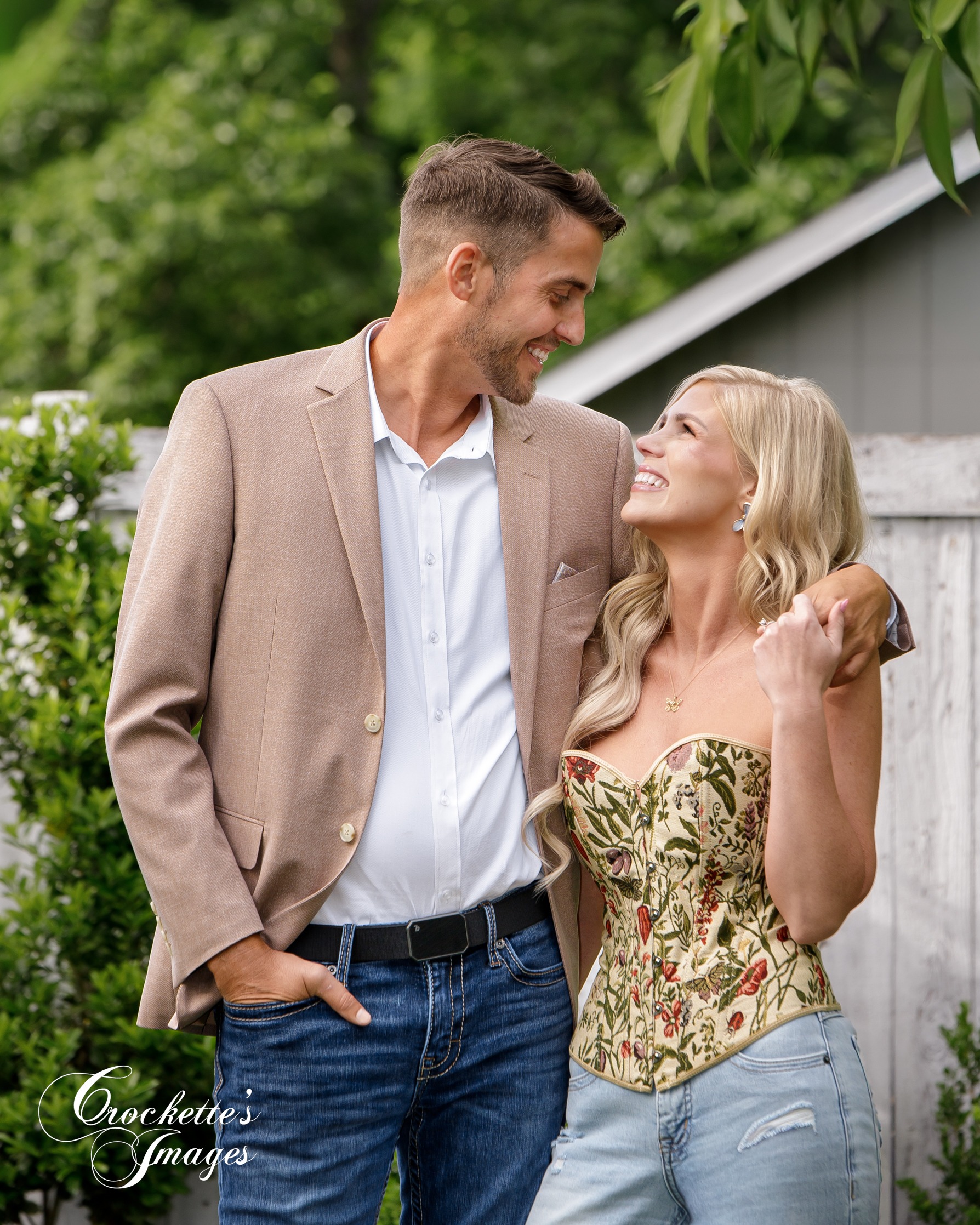 Engagement photo with Crockette's Images at the Hidden Chappel in Nashville, TN