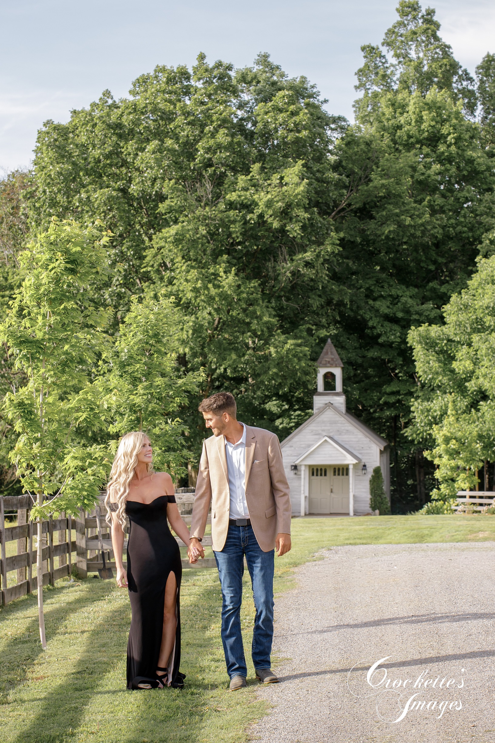 Engagement photo with Crockette's Images at the Hidden Chappel in Nashville, TN