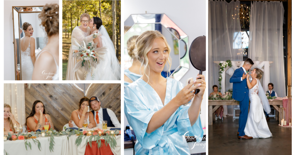 Authentic wedding day emotions captured through bridal preparations, family embraces, and a romantic first dance.