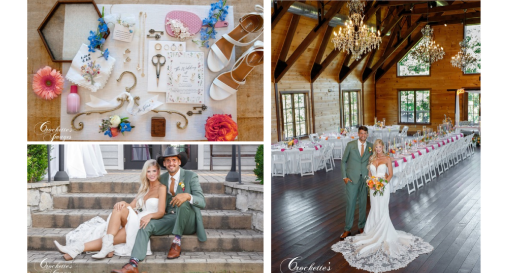 The Best Odd Little Tips to Keep You Comfy on Your Wedding Day 3 Wedding photo collage featuring the bride and groom’s romantic portraits, candid loving moments, and meaningful wedding-day details.